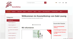 Desktop Screenshot of kosmetikshop-gabi-leunig.de